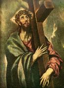 El Greco christ bearing the cross painting